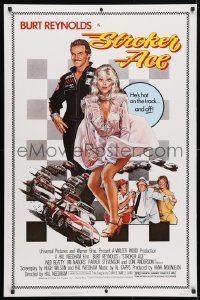 4r924 STROKER ACE 1sh 1983 car racing art of Burt Reynolds & sexy Loni Anderson by Drew Struzan!