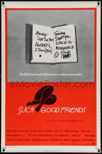 4r925 SUCH GOOD FRIENDS 1sh 1972 Otto Preminger, image of little black book, Saul Bass art!
