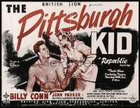 4r023 PITTSBURGH KID English trade ad 1941 art of boxer Billy Conn in ring with sexy Jean Parker!