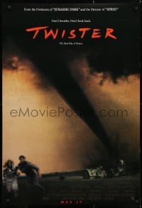 4r963 TWISTER int'l advance DS 1sh 1996 May 17 style, Bill Paxton & Helen Hunt tornados!