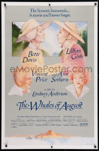 4r978 WHALES OF AUGUST 1sh 1987 c/u of elderly Bette Davis & Lillian Gish by Philip Castle!