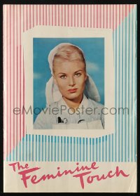 4s349 FEMININE TOUCH English pressbook 1957 pretty nurse Belinda Lee, includes 16x23 poster, rare!