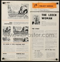 4s355 LEECH WOMAN English pressbook 1960 deadly female vampire drained love & life from every man!