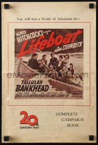 4s357 LIFEBOAT English pressbook 1944 Alfred Hitchcock, John Steinbeck, contains cool star profiles!