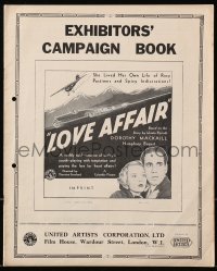 4s358 LOVE AFFAIR English pressbook 1932 young Humphrey Bogart & Dorothy Mackaill, very rare!