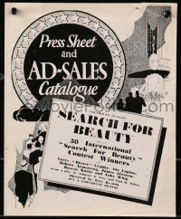 4s366 SEARCH FOR BEAUTY English pressbook 1934 Buster Crabbe & 30 Beauty Contest Winners, rare!