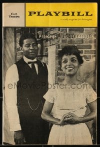 4s184 PURLIE VICTORIOUS playbill 1961 Ossie Davis & Ruby Dee, plus early Alan Alda performance!