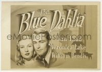 4s010 BLUE DAHLIA 3.5x5 photo 1946 close up Alan Ladd & Veronica Lake with credits!