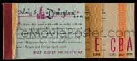 4s009 DISNEYLAND 3x6 ticket book 1964 coupons for different attractions in the Magic Kingdom!