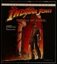 4s211 INDIANA JONES & THE TEMPLE OF DOOM calendar 1984 art of Harrison Ford by Bruce Wolfe!
