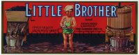 4s113 LITTLE BROTHER BRAND 5x13 crate label 1970s finest quality California grapes from Fesno!
