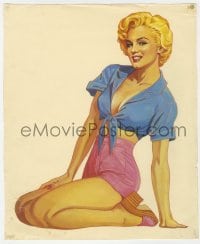 4s248 MARILYN MONROE 10x12 art print 1970s super sexy artwork in skimpy outfit!