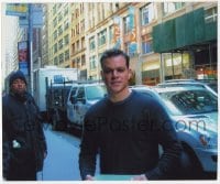 4s011 MATT DAMON 4x5 color photo 2016 he posed for a fan he met on the street in New York City!