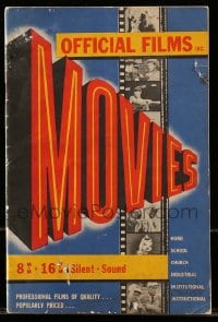 4s079 OFFICIAL FILMS INC. MOVIES 6x9 film catalog 1950s professional films of quality in 8mm & 16mm!