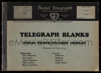 4s052 POSTAL TELEGRAPH 7x9 blank booklet 1930s never been used!