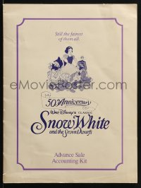 4s154 SNOW WHITE & THE SEVEN DWARFS 9x12 advance sale accounting kit R1987 Disney cartoon classic!