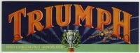4s103 TRIUMPH 4x11 crate label 1950s produce from Livingston, California!