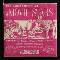 4s025 VIEW-MASTER set of 3 5x5 reels 1954 presenting 21 different movie stars!