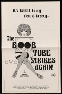 4s585 BOOB TUBE STRIKES AGAIN pressbook 1977 zany sex-soap opera, wild & looney, new & groovy!