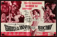 4s684 GHOST IN THE INVISIBLE BIKINI pressbook 1966 Boris Karloff + sexy girls & wacky horror images!