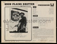 4s722 HIGH PLAINS DRIFTER pressbook 1973 classic art of Clint Eastwood holding gun & whip!