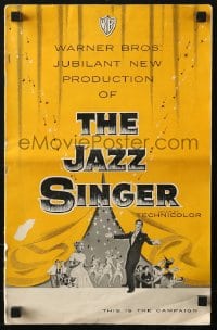 4s745 JAZZ SINGER pressbook 1953 Danny Thomas, Peggy Lee, based on classic Samson Raphaelson play!