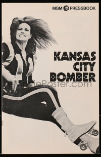 4s748 KANSAS CITY BOMBER pressbook 1972 sexy roller derby girl Raquel Welch, hottest thing on wheels