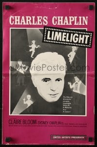4s774 LIMELIGHT pressbook R1963 many images of aging Charlie Chaplin & pretty young Claire Bloom!