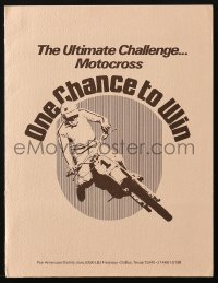 4s834 ONE CHANCE TO WIN pressbook 1976 motocross motorcycle racing, the ultimate challenge!
