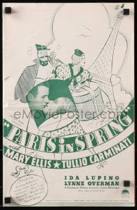 4s845 PARIS IN SPRING pressbook 1935 Mary Ellis, Tullio Carminati, young Ida Lupino, rare!