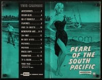 4s852 PEARL OF THE SOUTH PACIFIC pressbook 1955 art of sexy Virginia Mayo in sarong, Dennis Morgan