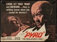 4s873 PYRO: THE THING WITHOUT A FACE pressbook 1963 nothing's human about him except his desires!