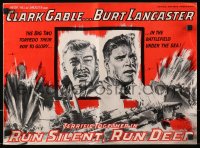 4s897 RUN SILENT, RUN DEEP pressbook 1958 Clark Gable & Burt Lancaster in navy military submarine!