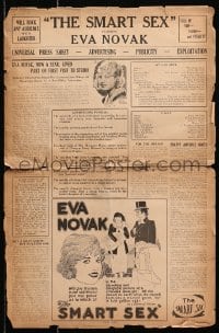 4s921 SMART SEX pressbook 1921 Eva Novak, who says a chorus girl has no brains, she outwitted 400!