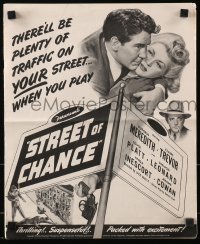 4s934 STREET OF CHANCE pressbook 1942 Burgess Meredith, Claire Trevor, Cornell Woolrich film noir!