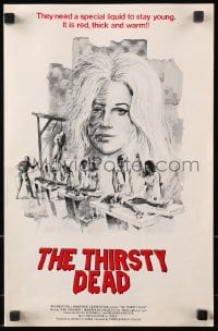 4s951 THIRSTY DEAD pressbook 1974 they need a special red, thick & warm liquid to stay young!