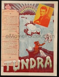 4s966 TUNDRA pressbook 1936 Alaskan arctic thriller from Burroughs Tarzan Pictures & Dearholt!