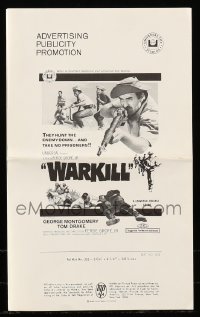 4s981 WARKILL pressbook 1968 they hunt the enemy down and take no prisoners in World War II!