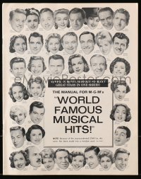 4s992 WORLD FAMOUS MUSICAL HITS pressbook 1960s MGM's musical hits with many top stars pictured!