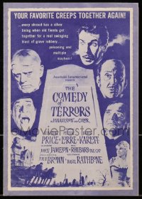 4s322 COMEDY OF TERRORS screening program 1964 Boris Karloff, Peter Lorre, Vincent Price, Tourneur!