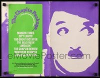 4s398 CHAPLIN PACKAGE promo brochure 1973 Limelight, Modern Times, The Great Dictator & more!