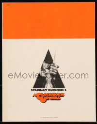 4s402 CLOCKWORK ORANGE promo brochure 1972 Stanley Kubrick classic, Malcolm McDowell!