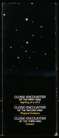 4s403 CLOSE ENCOUNTERS OF THE THIRD KIND promo brochure 1977 includes invitation to sneak preview!