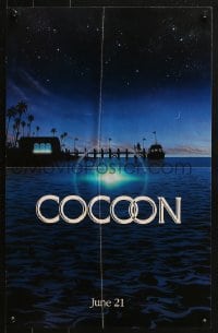 4s404 COCOON promo brochure 1985 Ron Howard classic, John Alvin art, unfolds to a 14x22 poster!