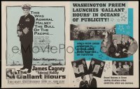 4s420 GALLANT HOURS promo brochure 1960 James Cagney as Admiral Bull Halsey, Robert Montgomery!
