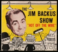 4s435 HOT OFF THE WIRE TV promo brochure 1960 The Jim Backus Show, great cartoon art!