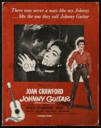4s442 JOHNNY GUITAR promo brochure 1954 artwork of Joan Crawford reaching for gun, Nicholas Ray classic!