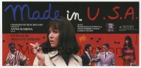 4s455 MADE IN U.S.A. Japanese promo brochure R1999 Jean-Luc Goddard, Anna Karina, Ferracci design!