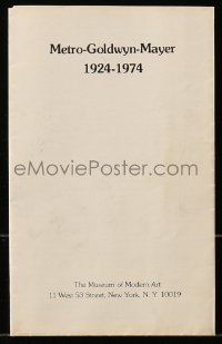 4s462 METRO-GOLDWYN-MAYER promo brochure 1974 for festival of MGM movies, unfolds to 11x34 poster!