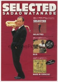 4s487 SADAO WATANABE Japanese promo brochure 1990 great images of the jazz musician!